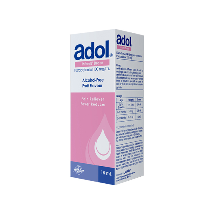 ADOL-Oral Drops-100 mg:ml-15ml Glass Bottle + Dropper